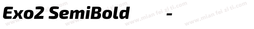 Exo2 SemiBold 半粗体字体转换